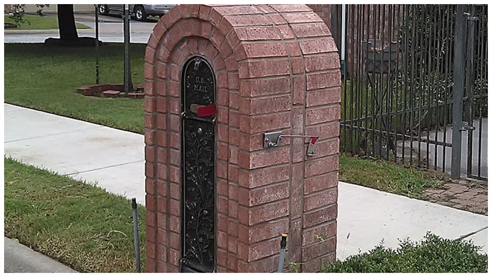 brick mailbox